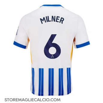 Brighton James Milner #6 Maglia Gara Casa Repliche 2024-25 Maniche Corte
